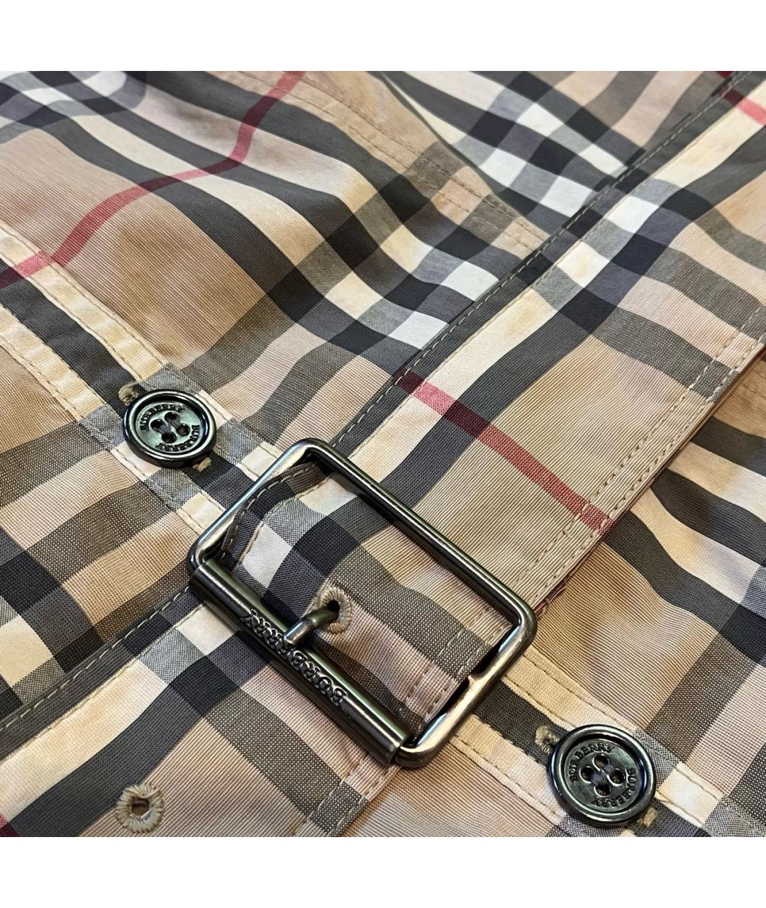 BURBERRY Бежевое хлопковое платье, фото 4