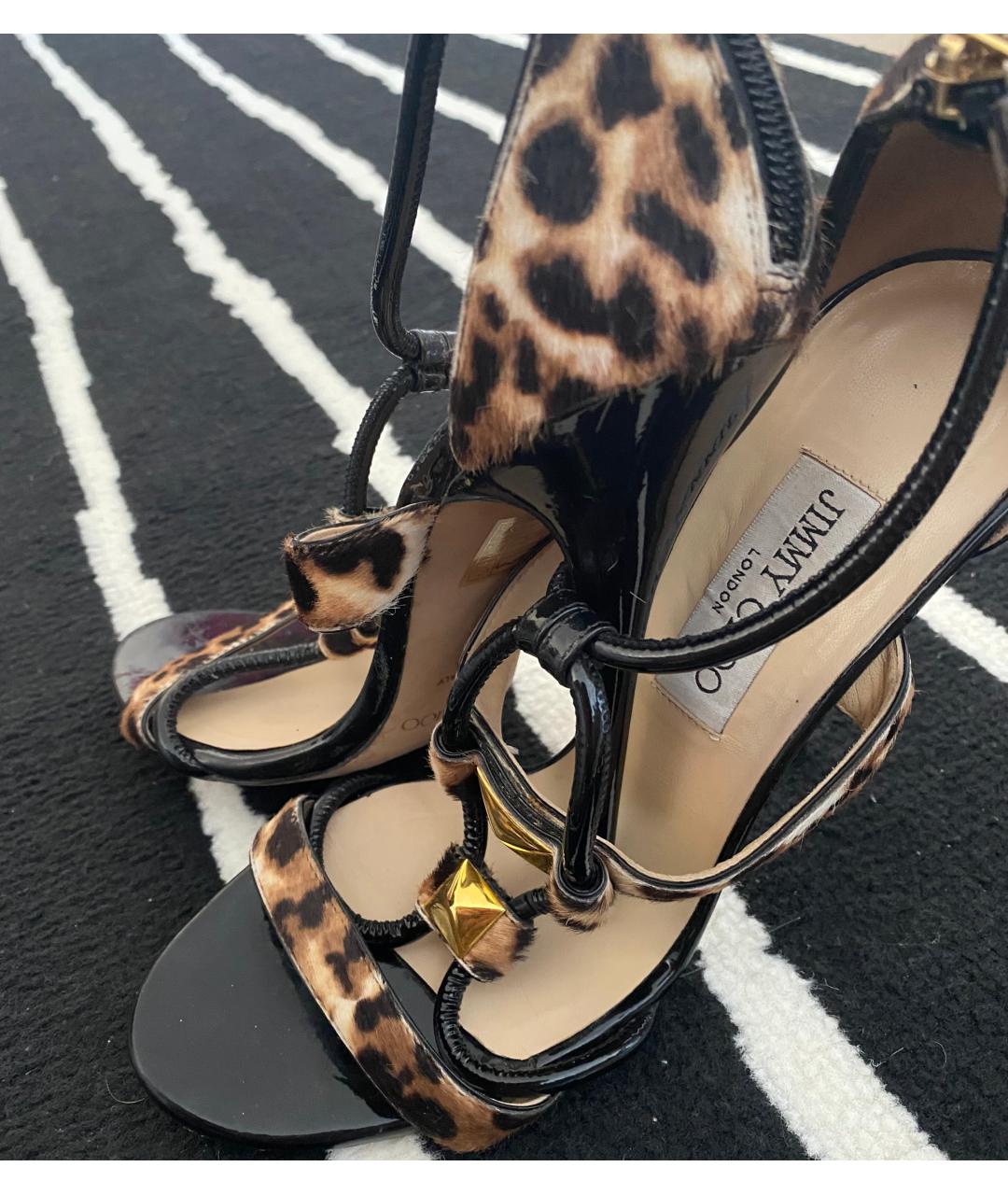 JIMMY CHOO Бежевые босоножки, фото 5