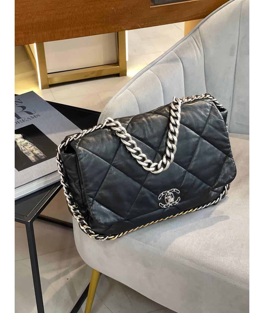 CHANEL Черная кожаная сумка через плечо, фото 8