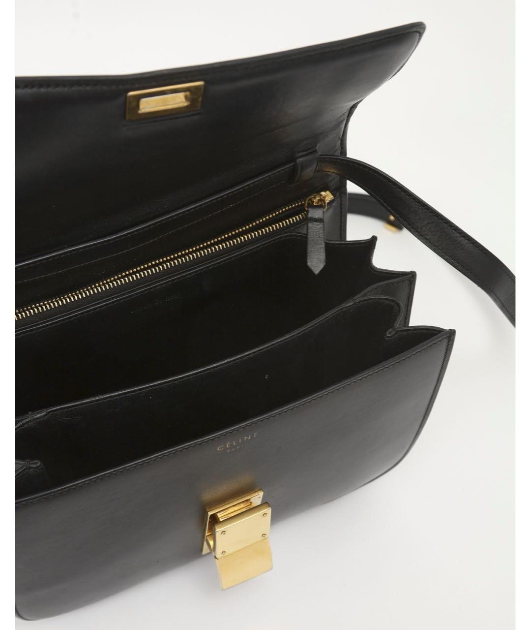 CELINE Черная кожаная сумка через плечо, фото 3