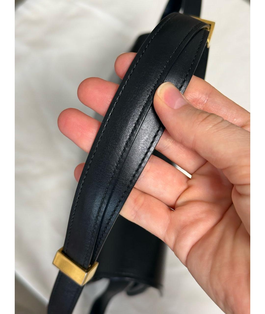 CELINE Черная кожаная сумка через плечо, фото 5