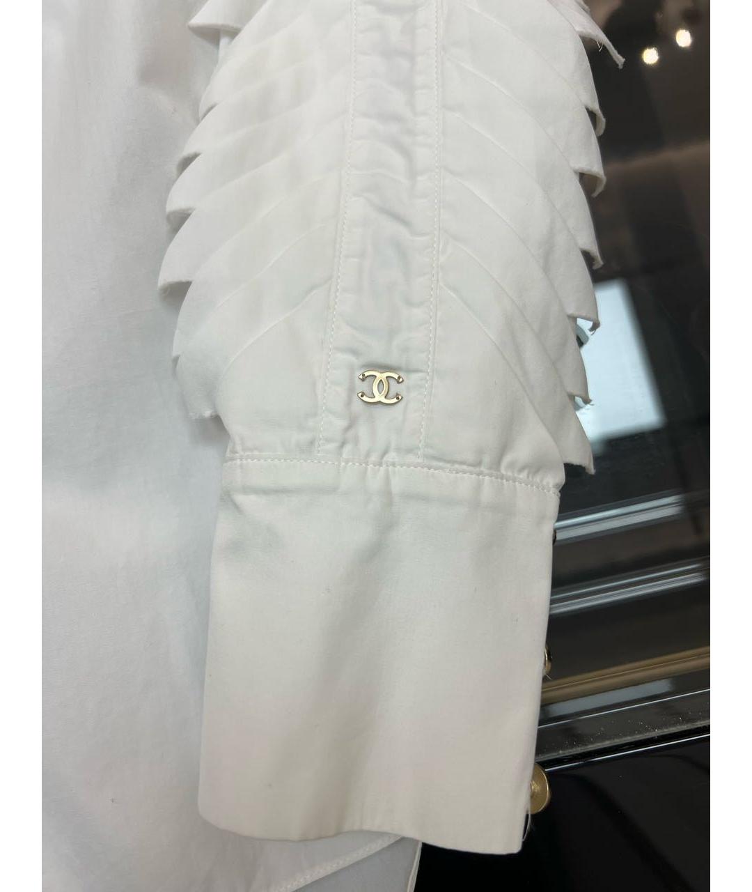 CHANEL Белая хлопковая рубашка, фото 7