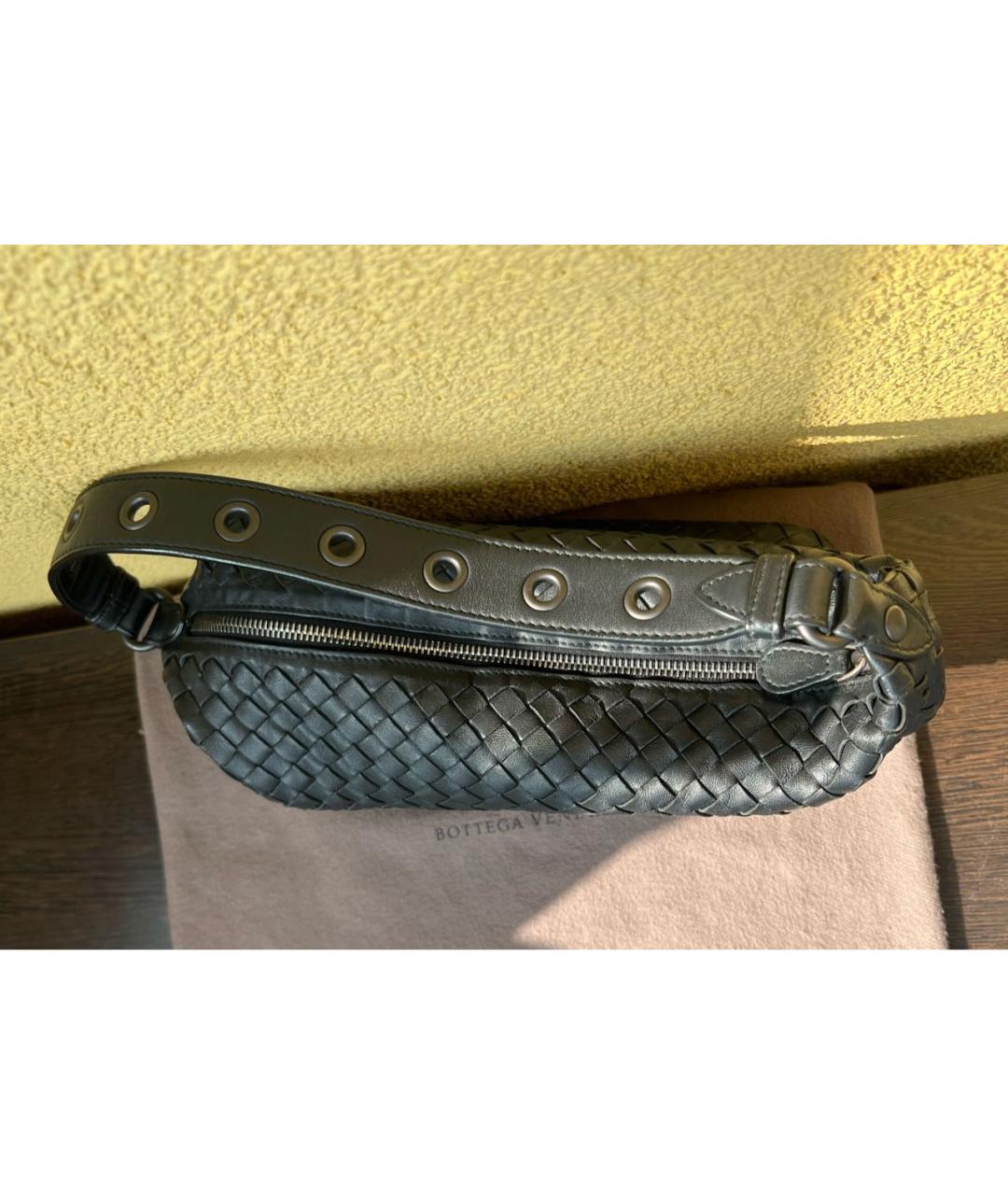 BOTTEGA VENETA Черный кожаный рюкзак, фото 3