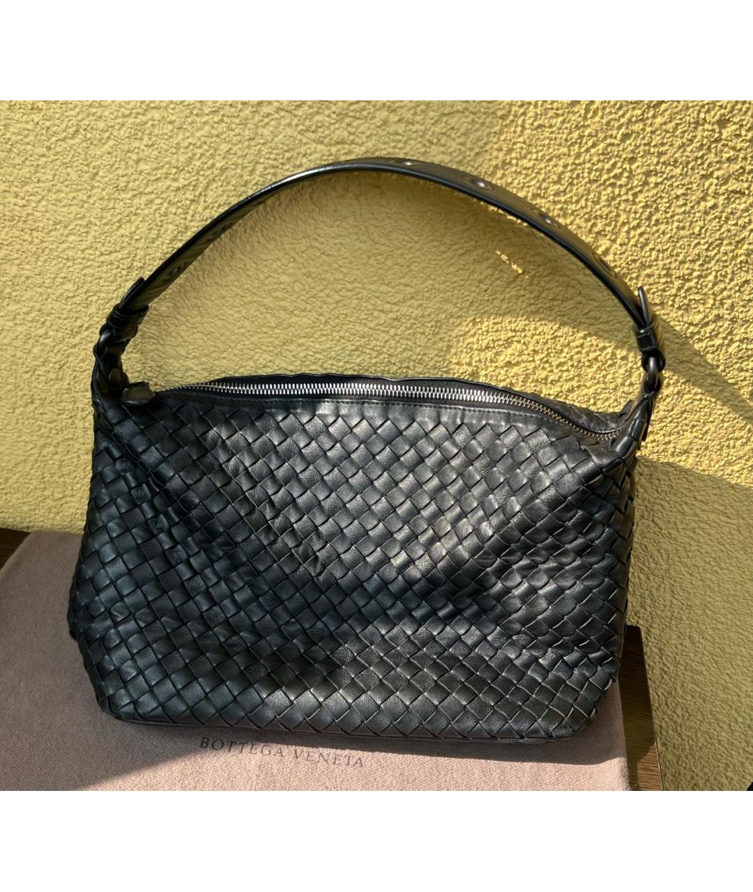 BOTTEGA VENETA Черный кожаный рюкзак, фото 2
