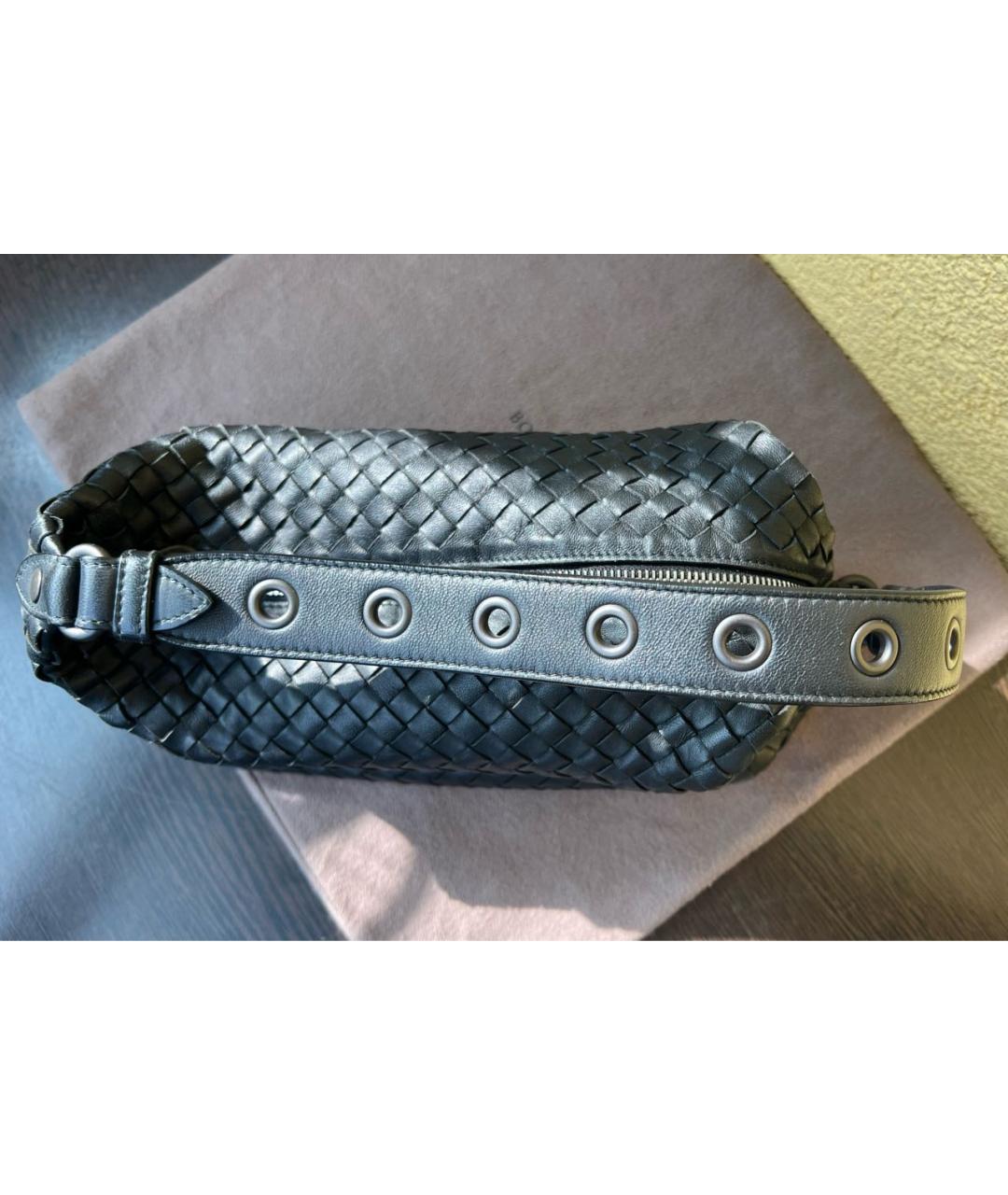 BOTTEGA VENETA Черный кожаный рюкзак, фото 6
