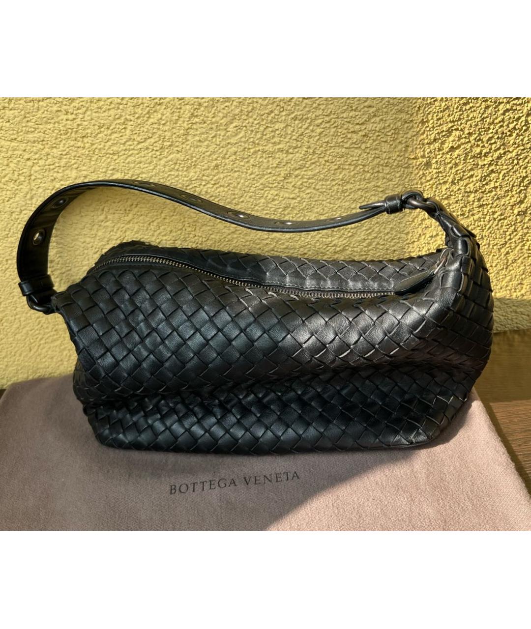 BOTTEGA VENETA Черный кожаный рюкзак, фото 4