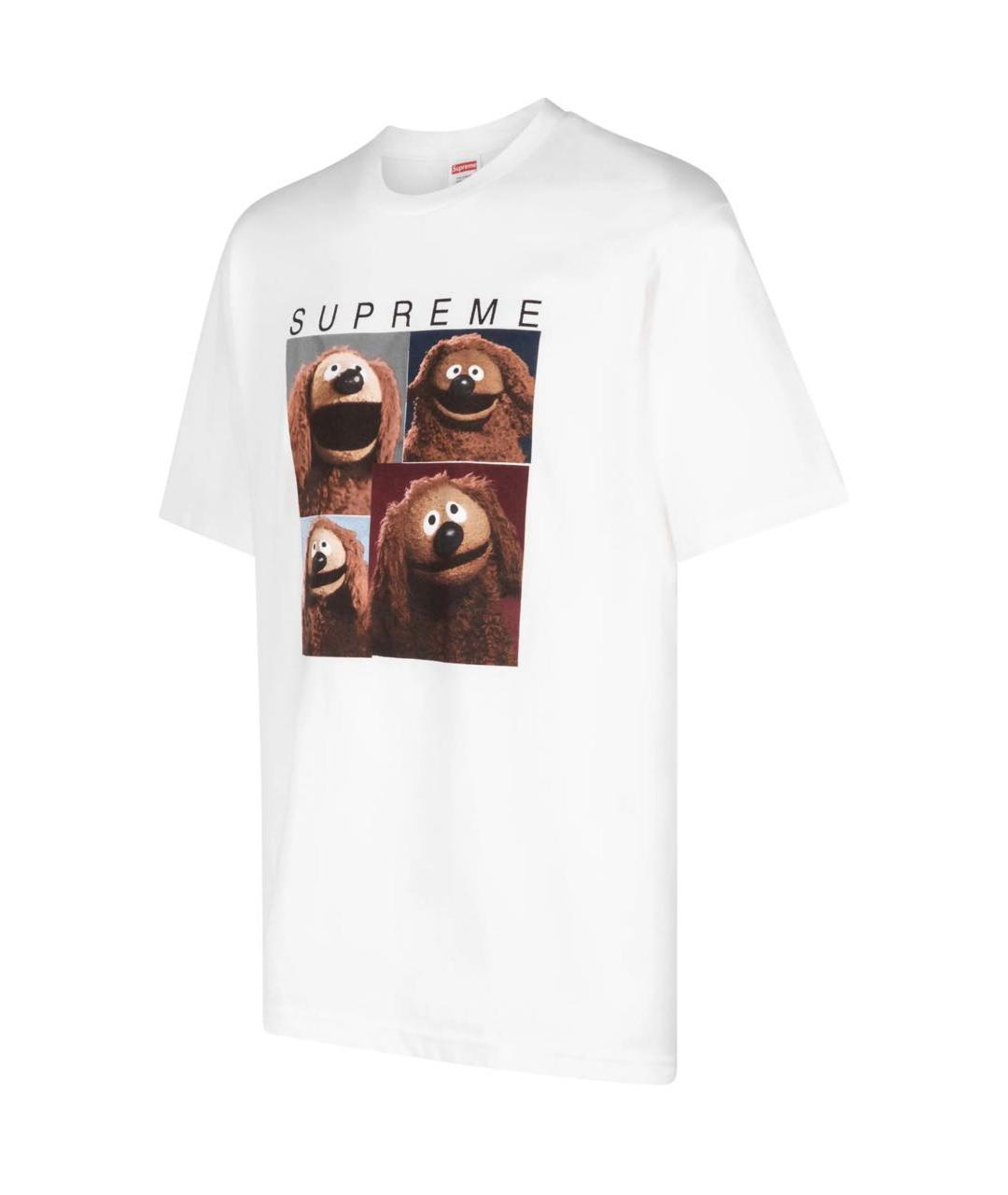 SUPREME Белая хлопковая футболка, фото 3