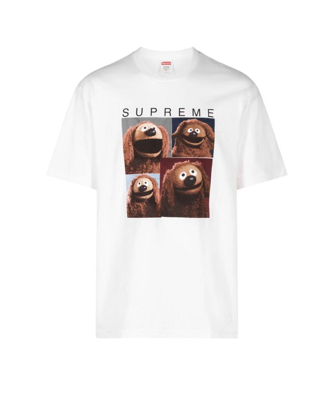 SUPREME Белая хлопковая футболка, фото 4