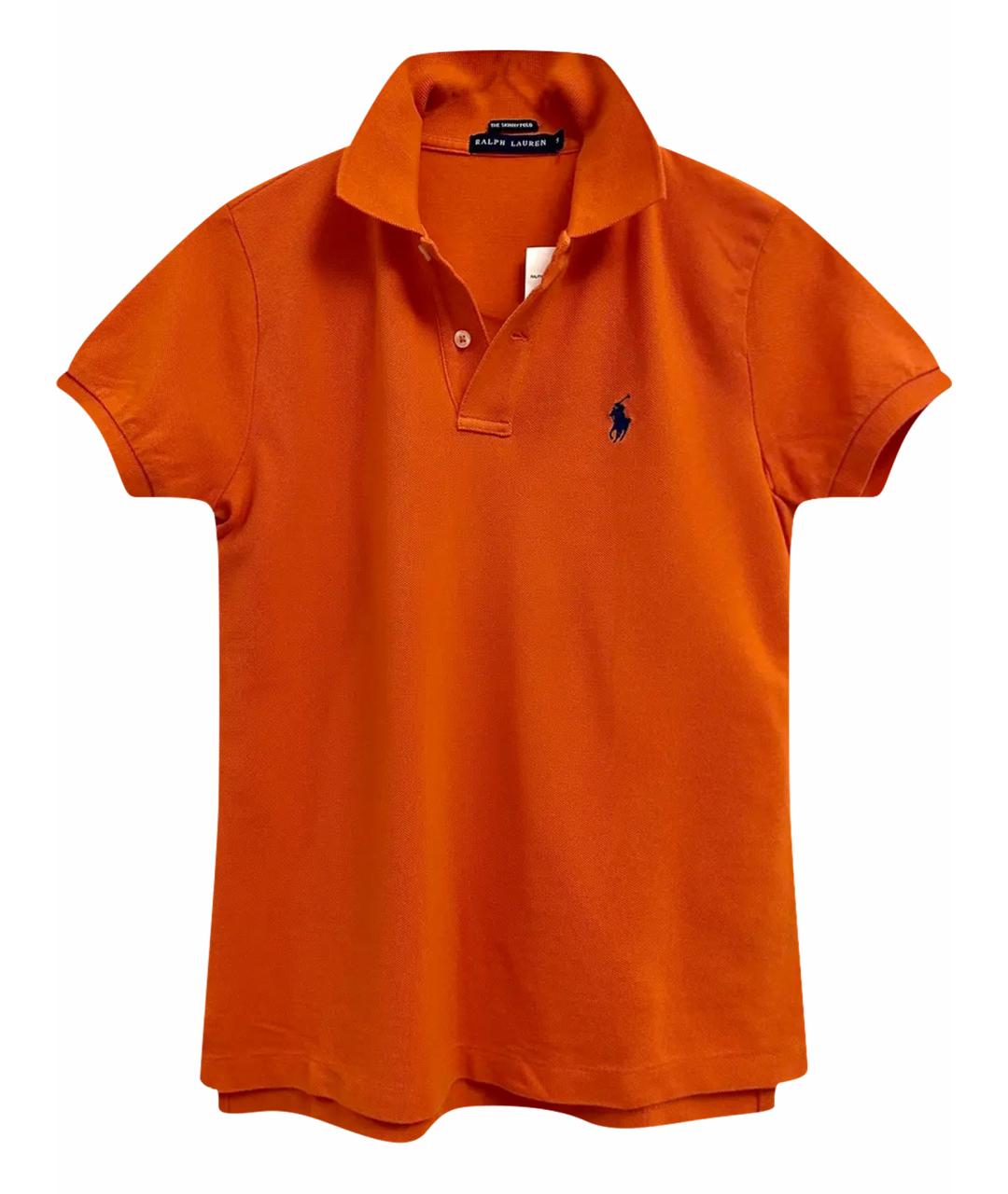 POLO RALPH LAUREN Оранжевая хлопковая футболка, фото 1