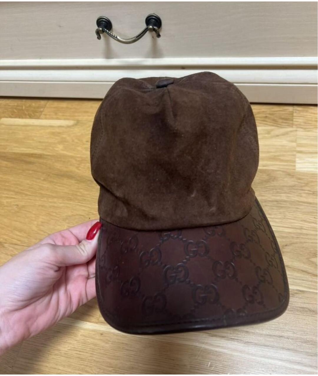 GUCCI Коричневая кепка/бейсболка, фото 5