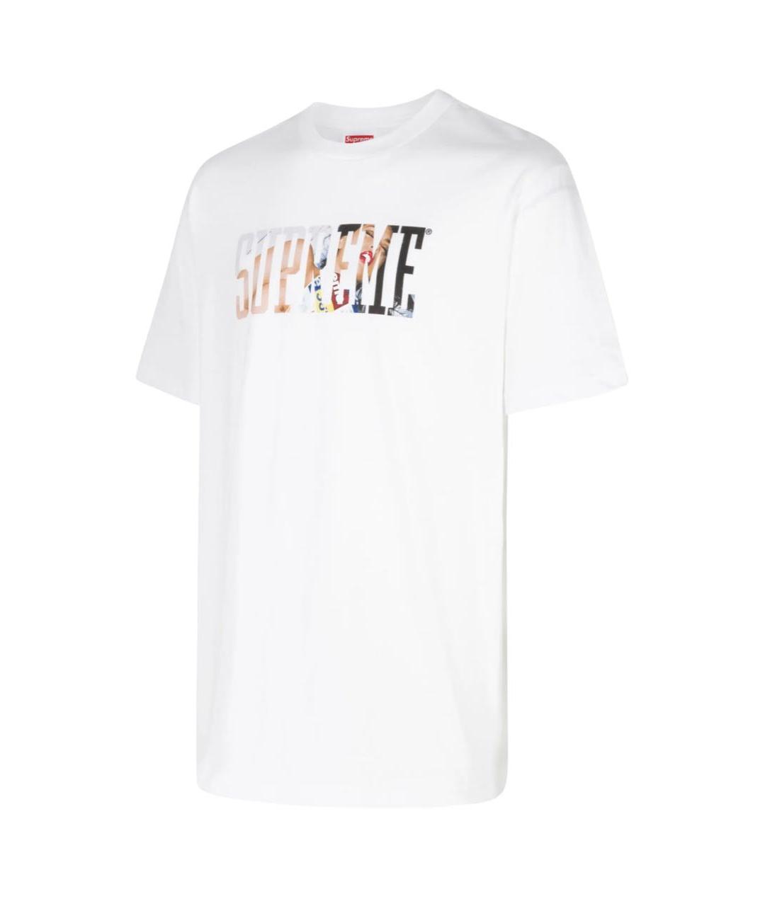 SUPREME Белая хлопковая футболка, фото 3