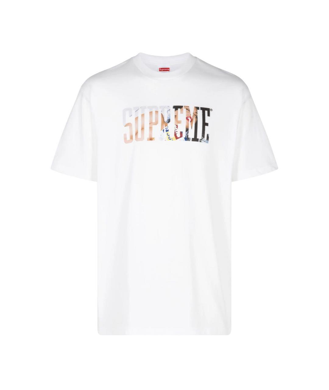 SUPREME Белая хлопковая футболка, фото 4