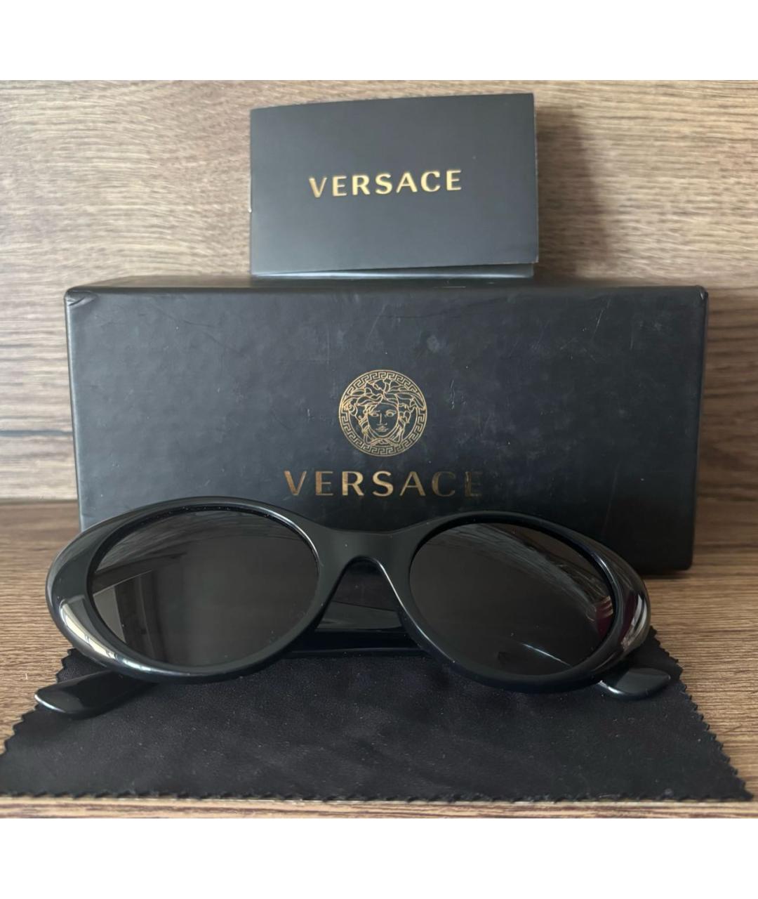 VERSACE Черные солнцезащитные очки, фото 2
