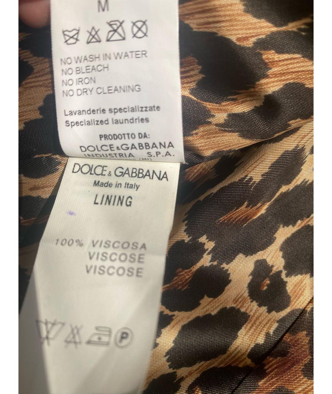 DOLCE&GABBANA Коричневый кожаный жакет/пиджак, фото 5