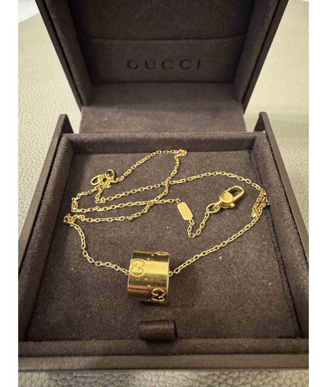 GUCCI Золотая подвеска из желтого золота, фото 8