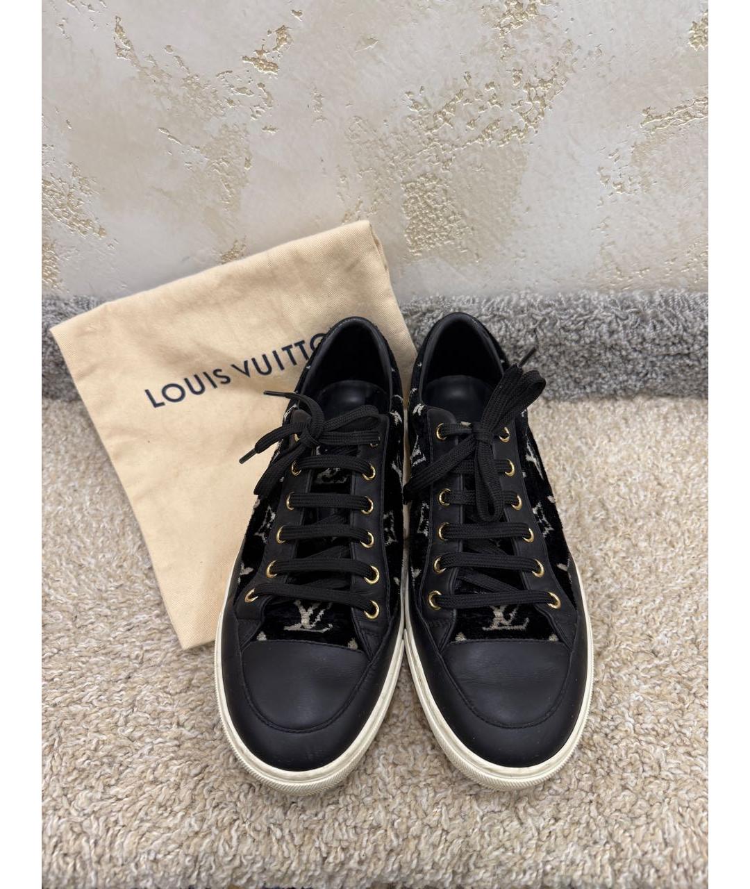 LOUIS VUITTON Черные кеды, фото 2