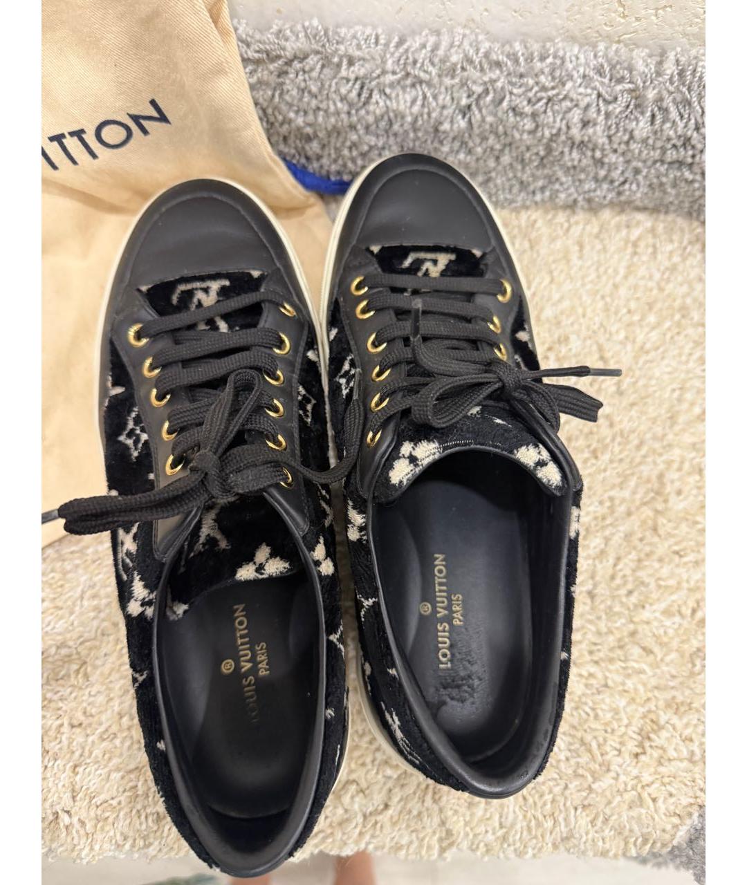 LOUIS VUITTON Черные кеды, фото 5