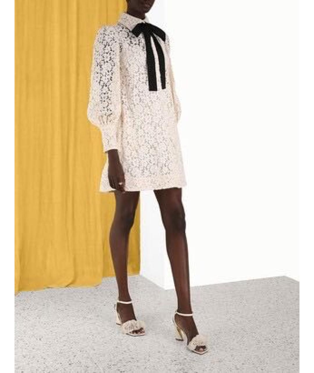 ZIMMERMANN Бежевое кружевное коктейльное платье, фото 4
