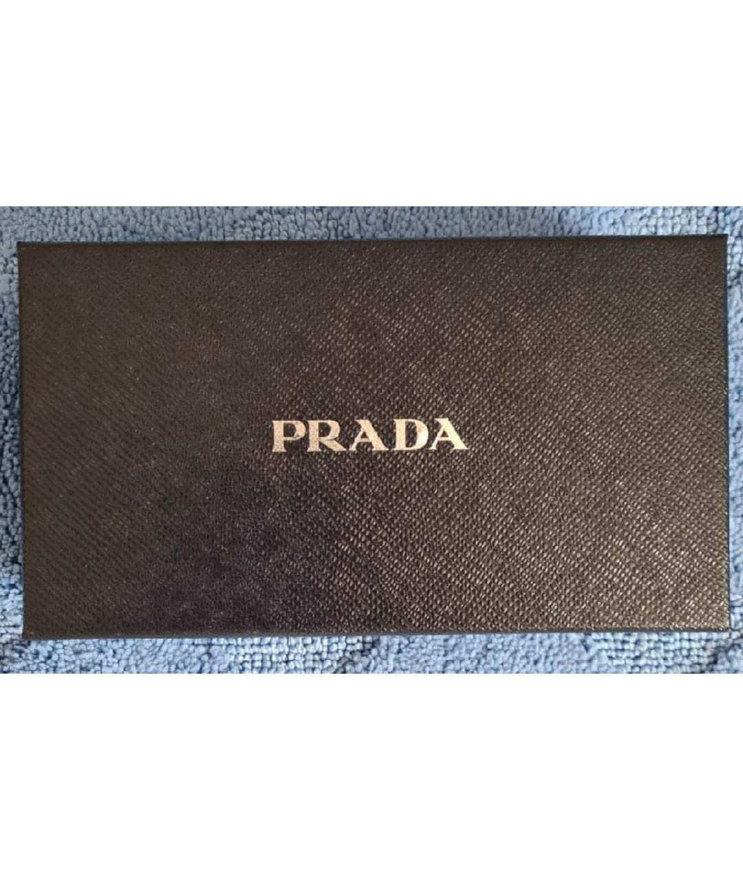 PRADA Черный кожаный кошелек, фото 6