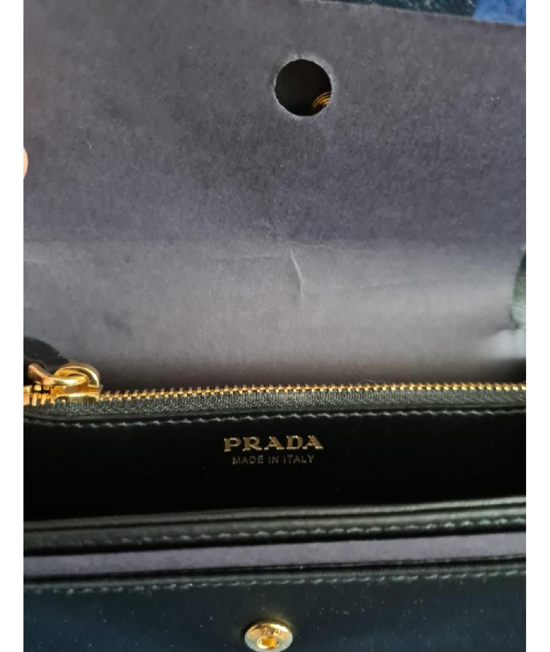 PRADA Черный кожаный кошелек, фото 5