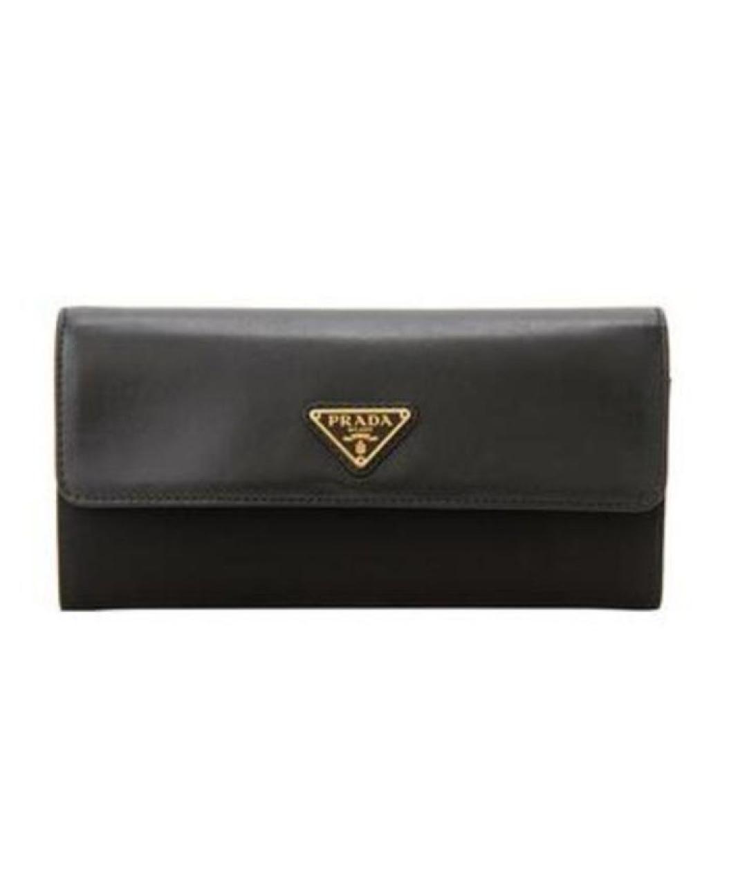 PRADA Черный кожаный кошелек, фото 8