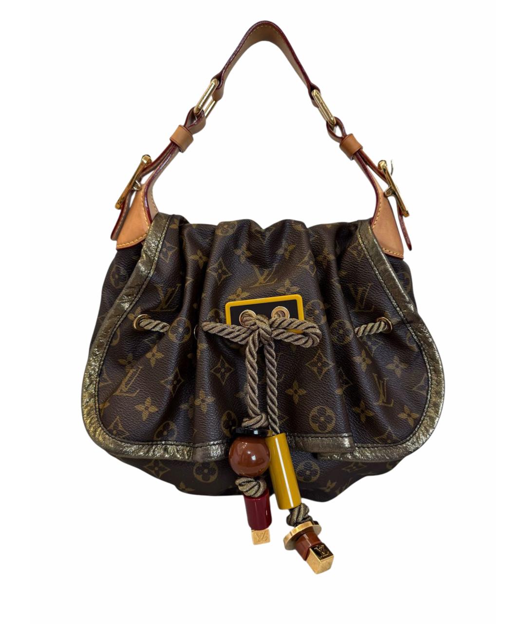 LOUIS VUITTON Коричневая кожаная сумка через плечо, фото 1