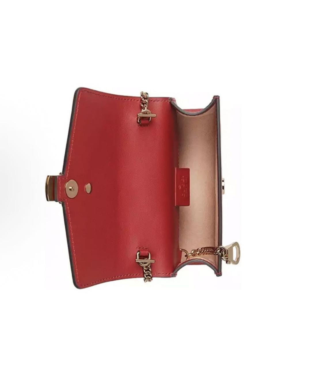 GUCCI Красная кожаная сумка с короткими ручками, фото 3