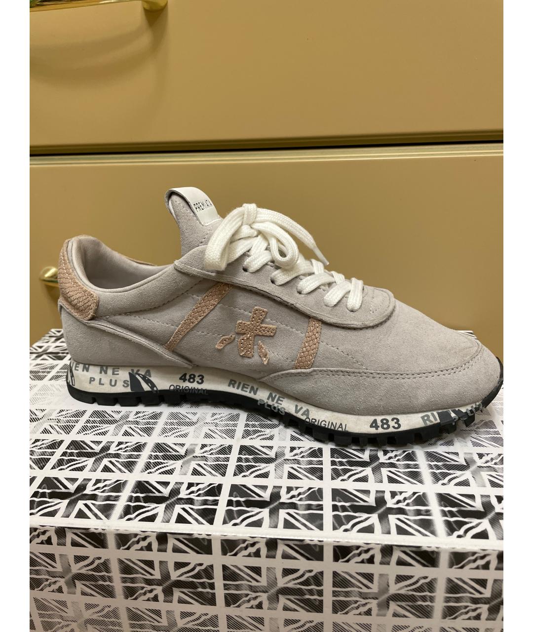 PREMIATA Серые нубуковые кроссовки, фото 10