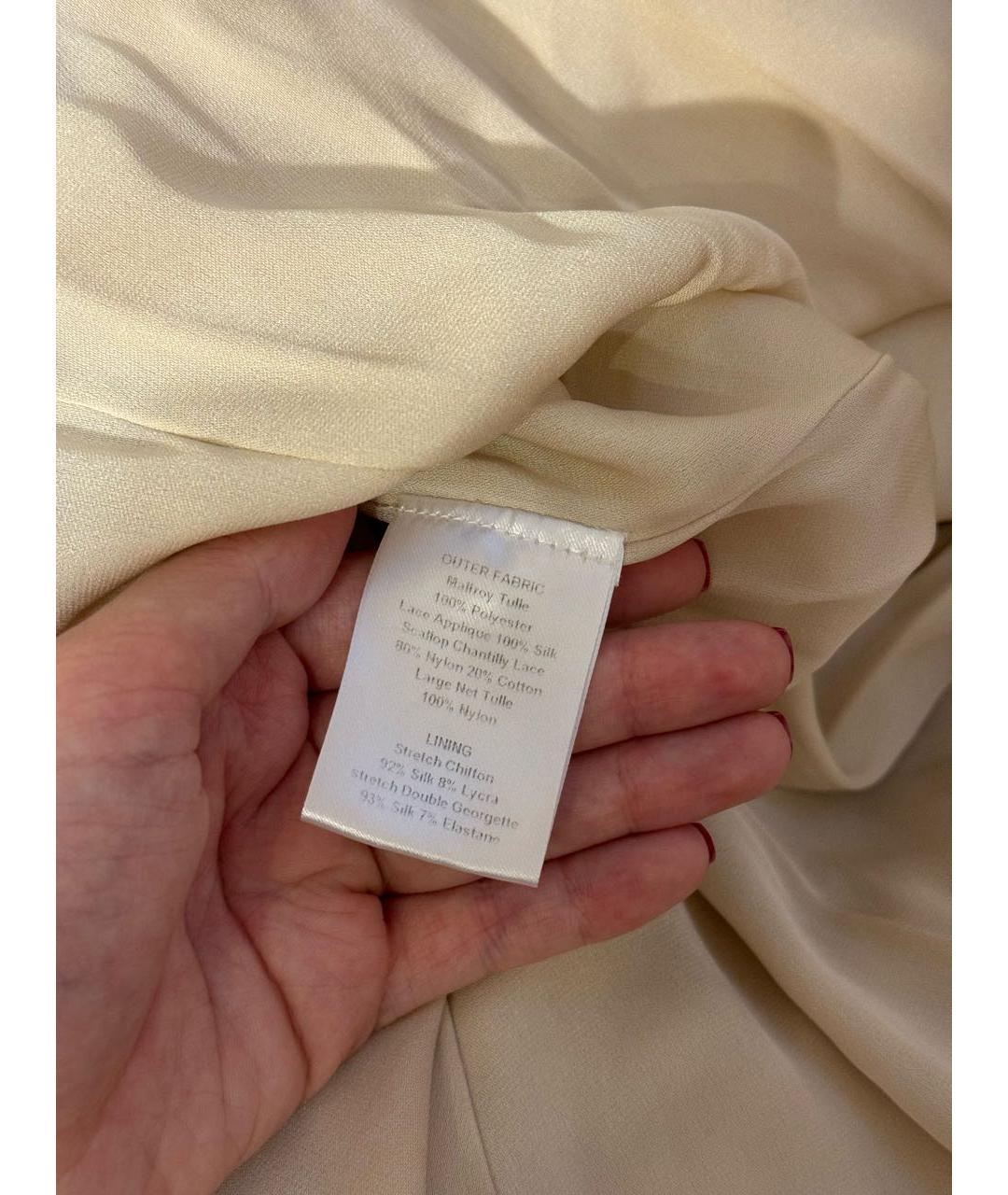 VERA WANG Белое полиэстеровое свадебное платье, фото 5