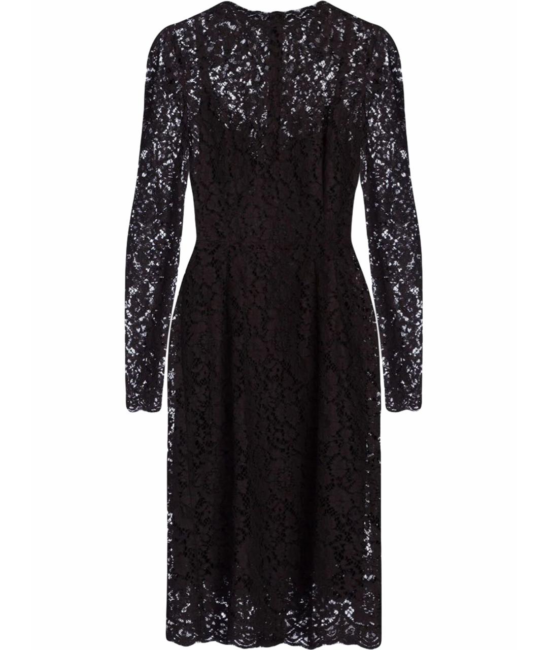 DOLCE&GABBANA Черное шелковое коктейльное платье, фото 1