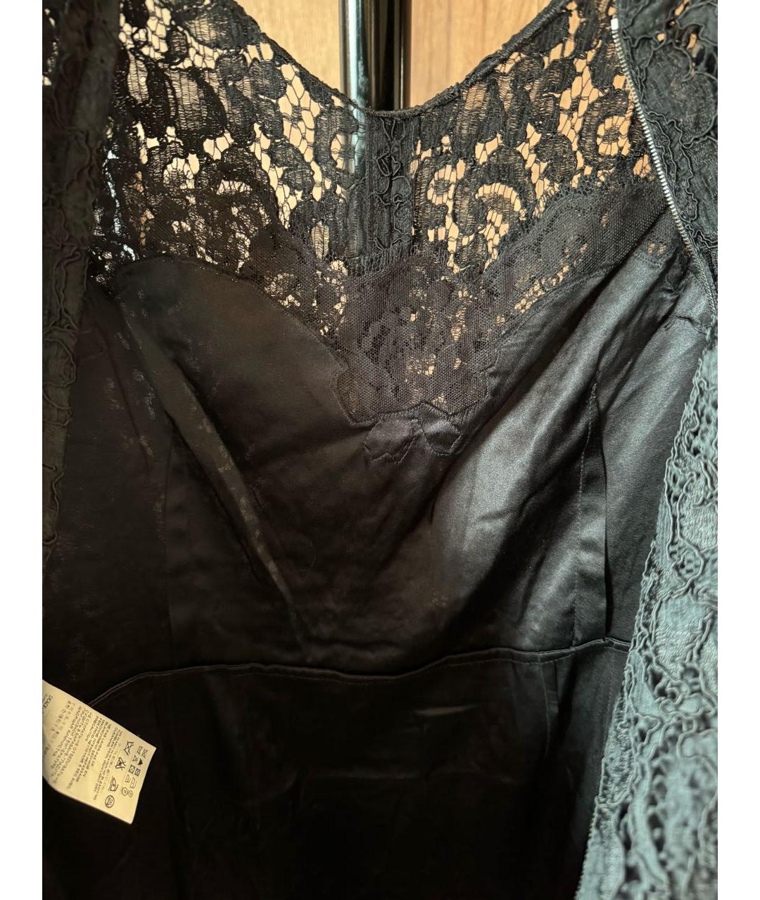 DOLCE&GABBANA Черное шелковое коктейльное платье, фото 6