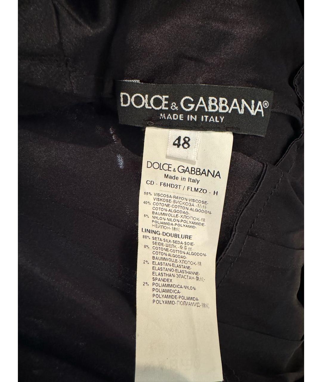 DOLCE&GABBANA Черное шелковое коктейльное платье, фото 5