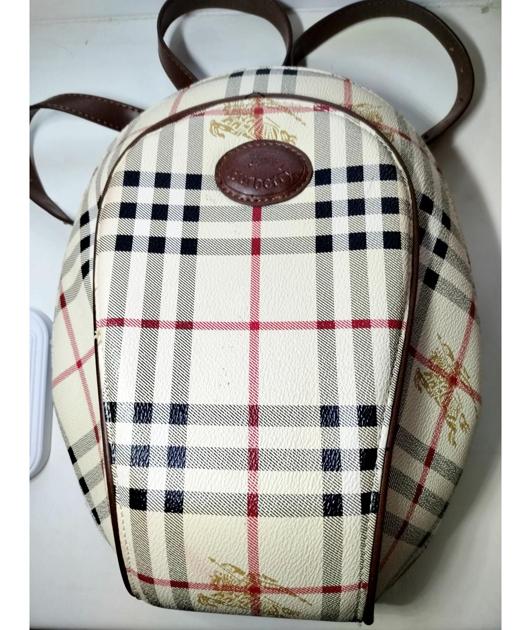 BURBERRY Белый рюкзак, фото 4