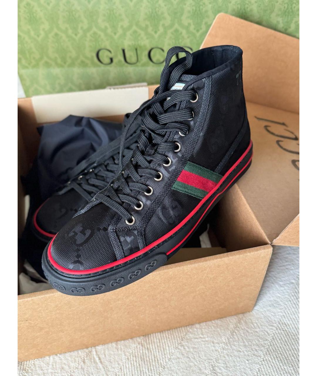 GUCCI Черные высокие кроссовки / кеды, фото 5