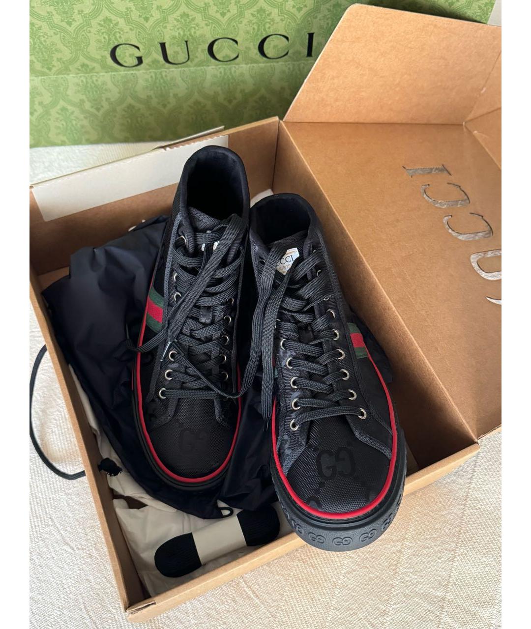 GUCCI Черные высокие кроссовки / кеды, фото 6