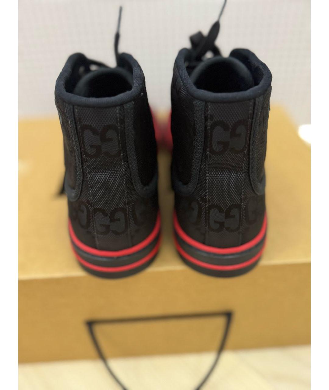 GUCCI Черные высокие кроссовки / кеды, фото 4