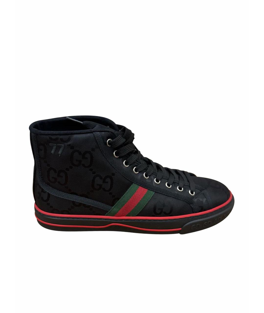 GUCCI Черные высокие кроссовки / кеды, фото 1