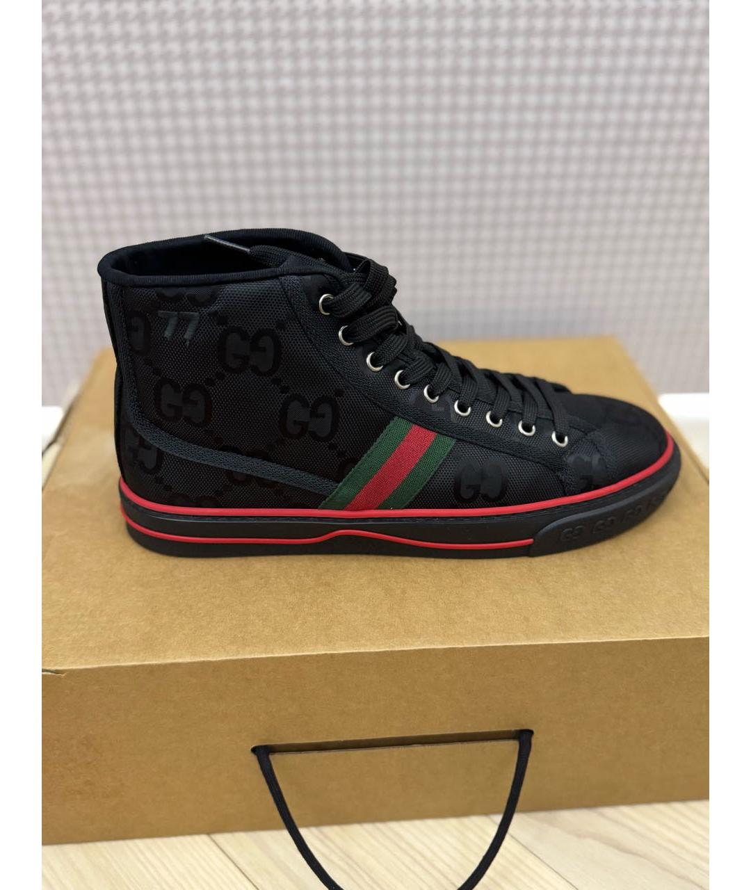 GUCCI Черные высокие кроссовки / кеды, фото 7