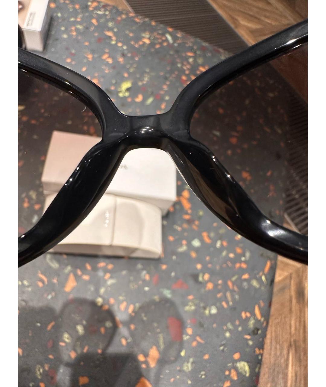 PRADA Черные пластиковые солнцезащитные очки, фото 4