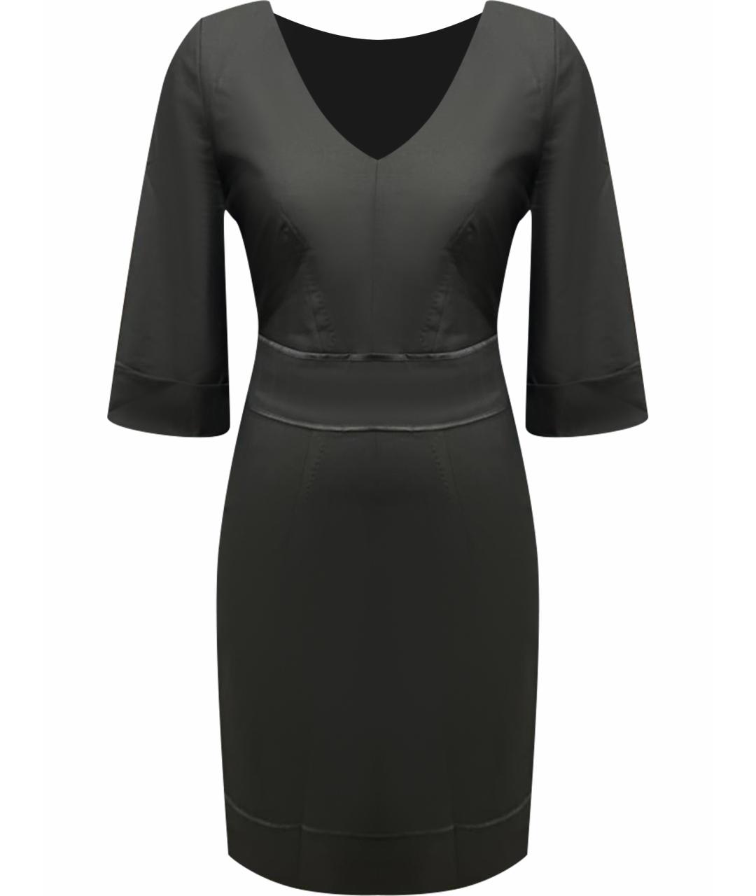HUGO BOSS Черное шерстяное повседневное платье, фото 1