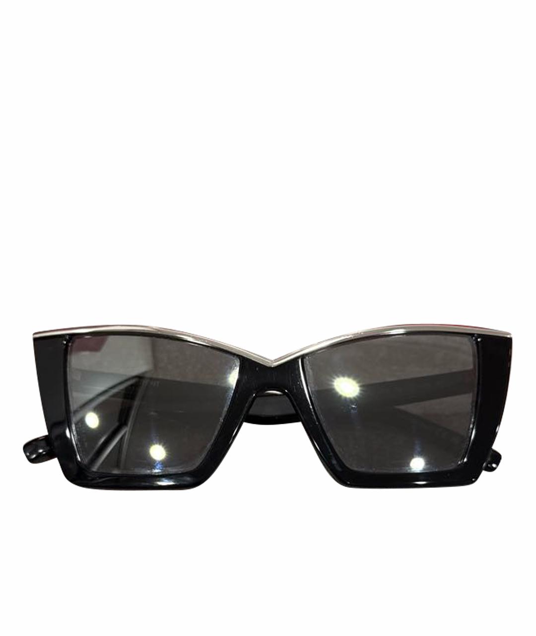 SAINT LAURENT Черные пластиковые солнцезащитные очки, фото 1