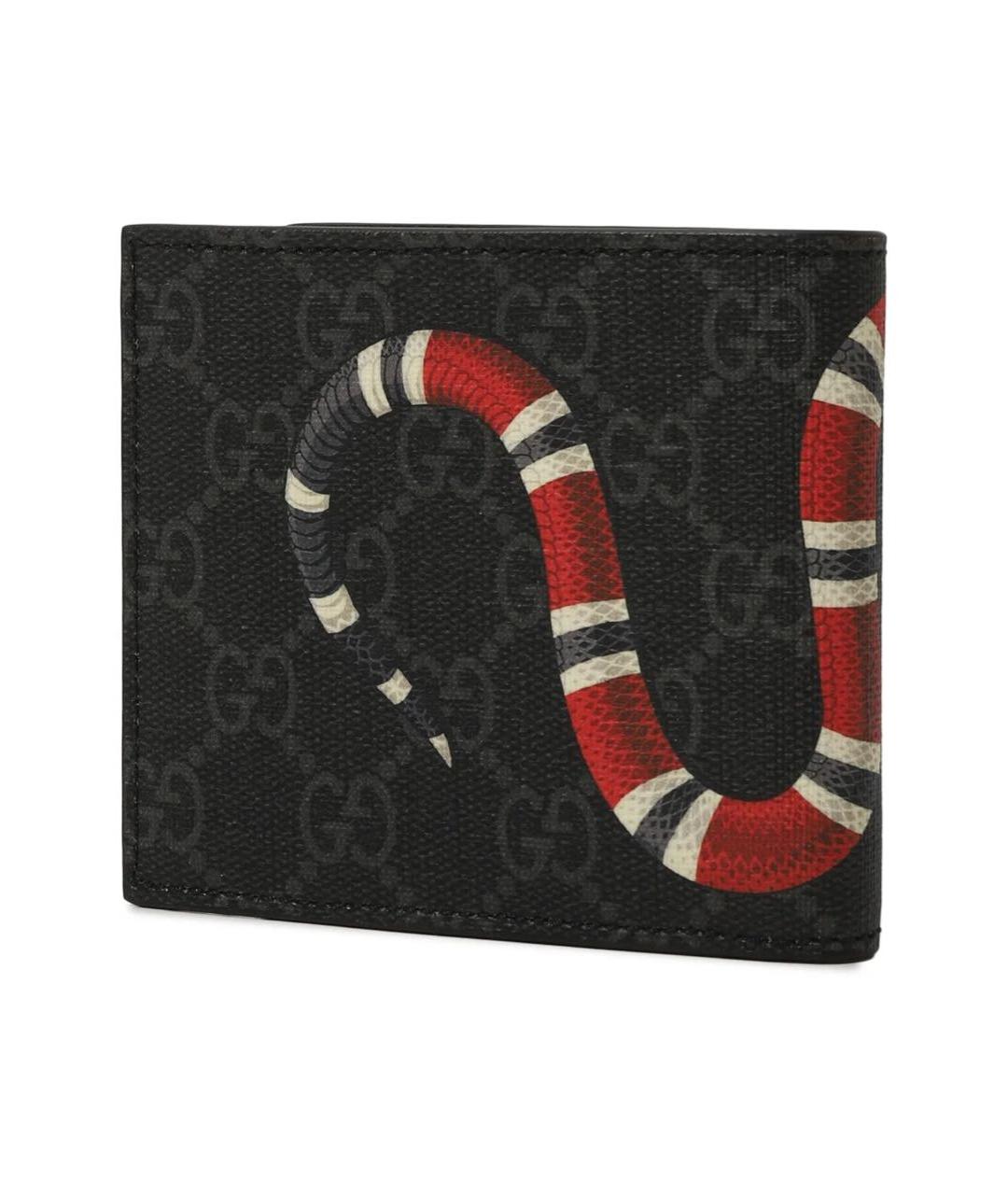 GUCCI Черный кожаный кошелек, фото 2