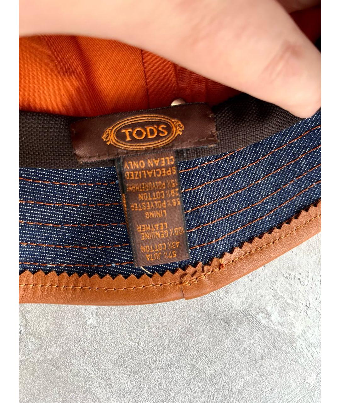 TOD'S Темно-синяя хлопковая панама, фото 7