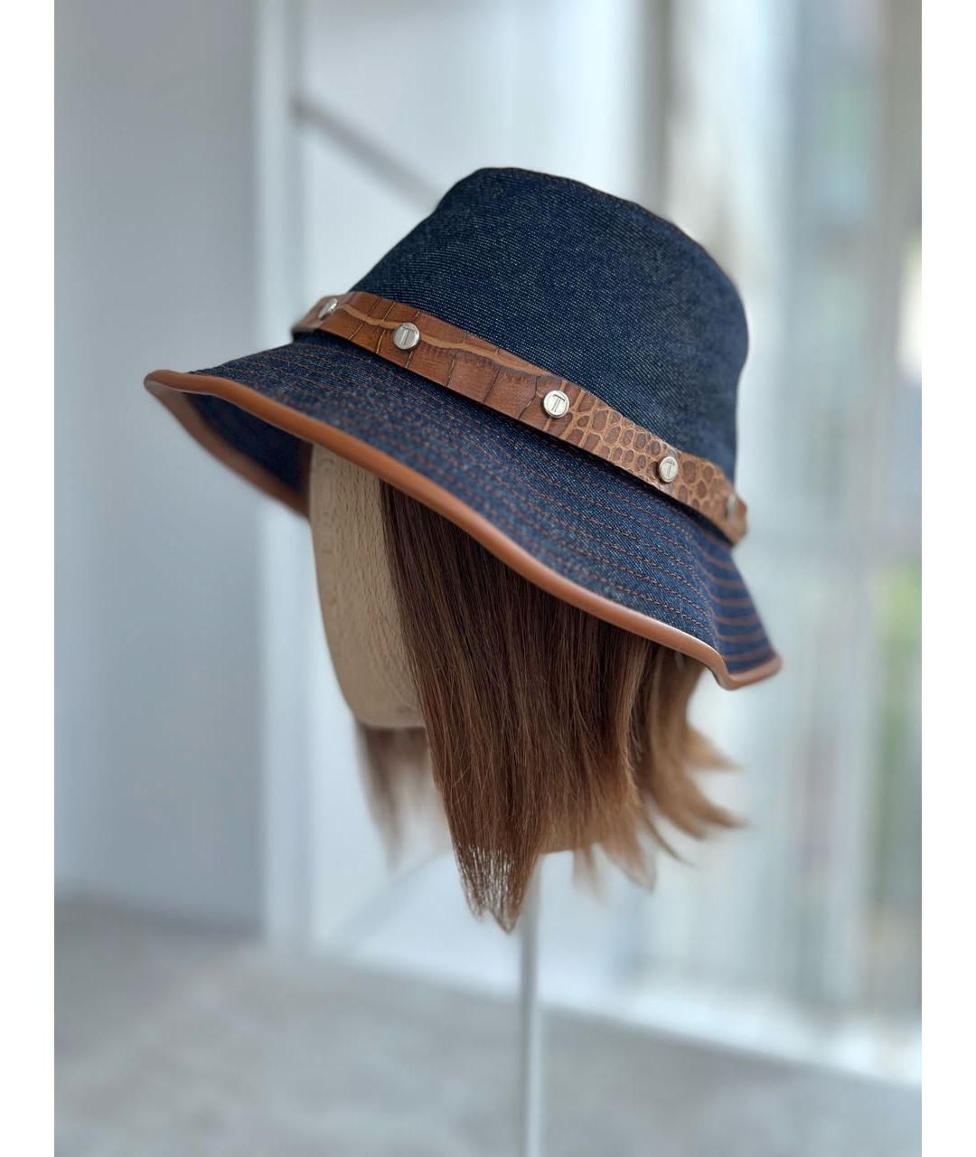TOD'S Темно-синяя хлопковая панама, фото 3