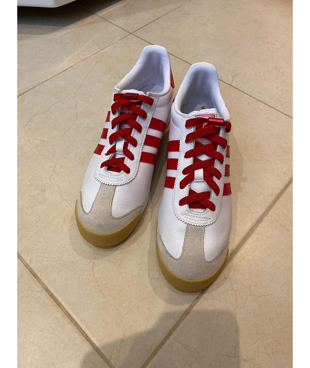ADIDAS Красные кожаные кроссовки, фото 2