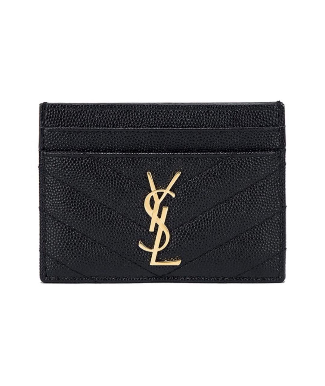 SAINT LAURENT Черный кардхолдер, фото 1