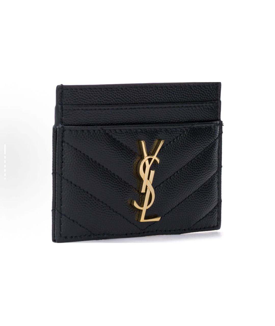 SAINT LAURENT Черный кардхолдер, фото 3