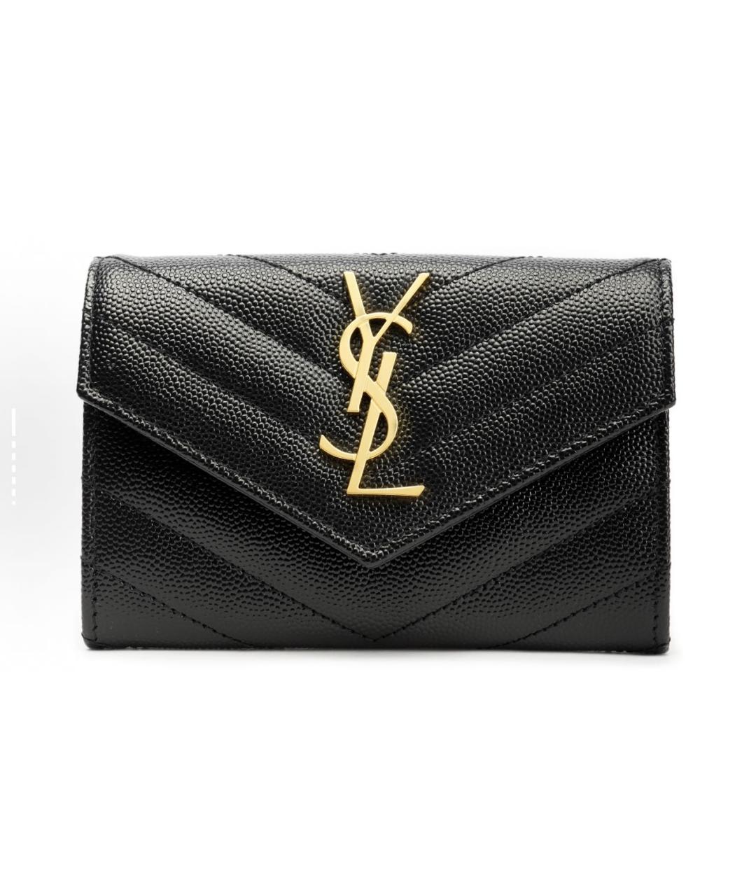 SAINT LAURENT Черный кошелек, фото 1