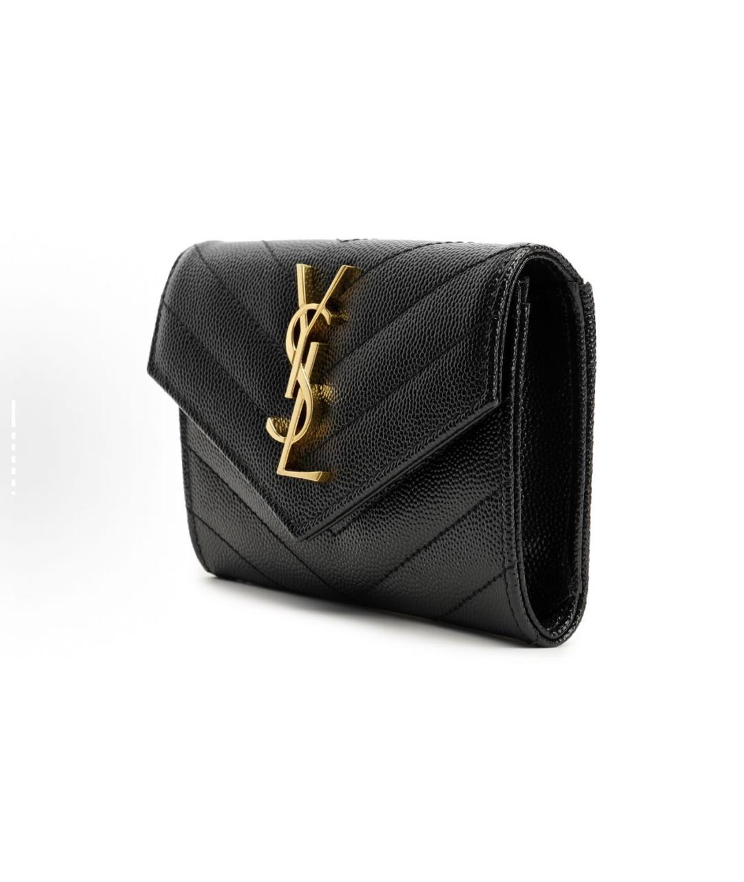 SAINT LAURENT Черный кошелек, фото 2