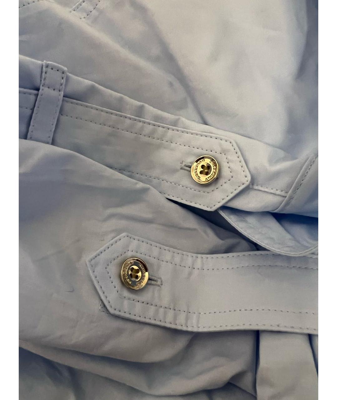 BURBERRY Голубое хлопковое повседневное платье, фото 8